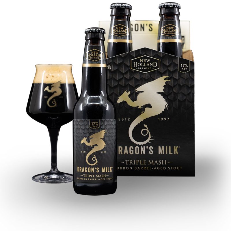 NEW HOLLAND BREWING Dragons Milk white Logo STICKER craft beer brewery 
